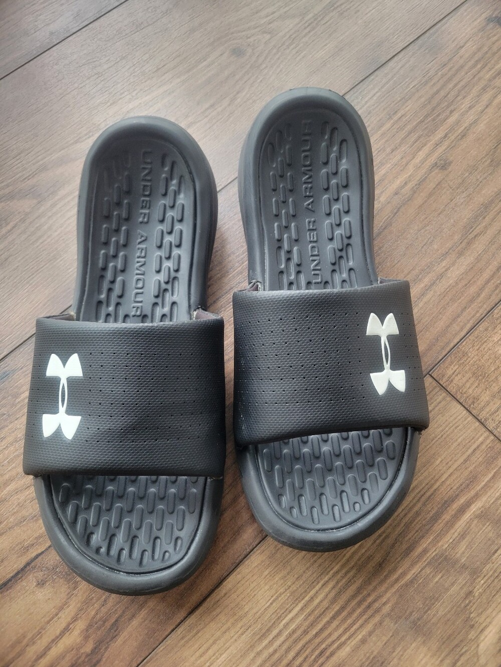 Under Armour Black Playmaker Fix Slides Size 11